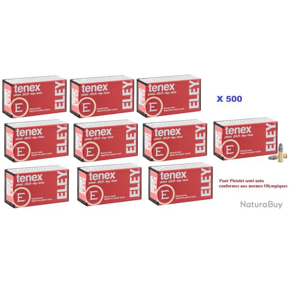 Cartouches 22LR ELEY  TENEX pistol  boite de 500