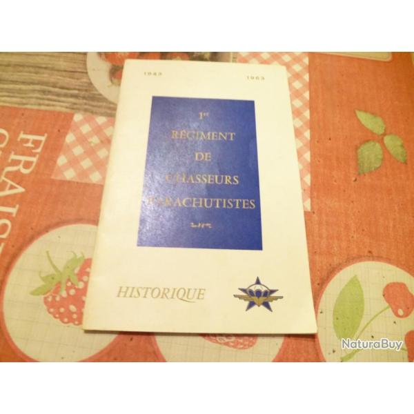 LIVRE LE 1 �R REGIMENT DE CHASSEURS PARACHUTISTES