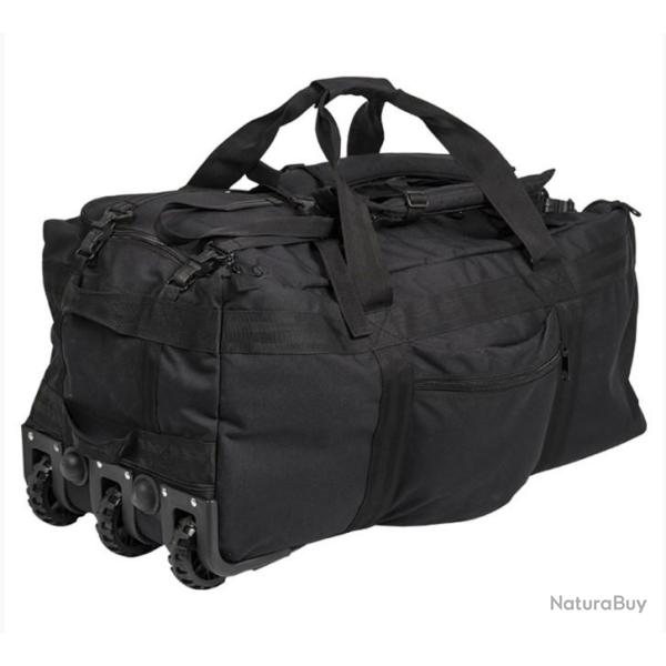 Sac commando avec roulettes noir