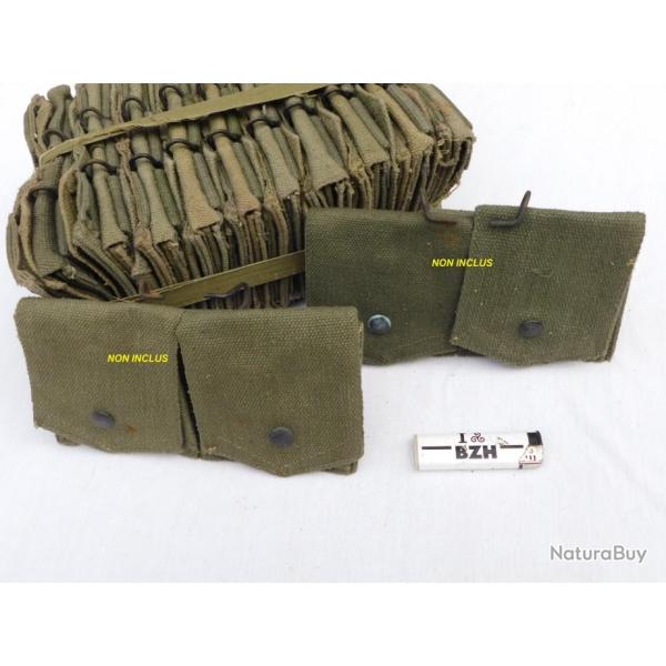 INDOCHINE +  ALGERIE : 10 PAIRES PORTE CHARGEURS FUSIL MAS 49 + U.S. M.1 - TAP 1950-53 PARACHUTISTES
