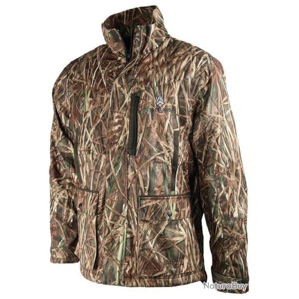 Veste De Chasse Chaude Polaire Treeland Camo Roseaux
