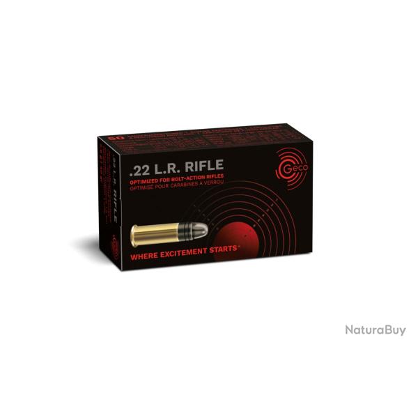 Munitions GECO Calibre 22LR Rifle 40gr - 2.6g x50