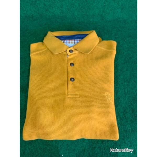 Sweat col bouton lovergreen colo mangue