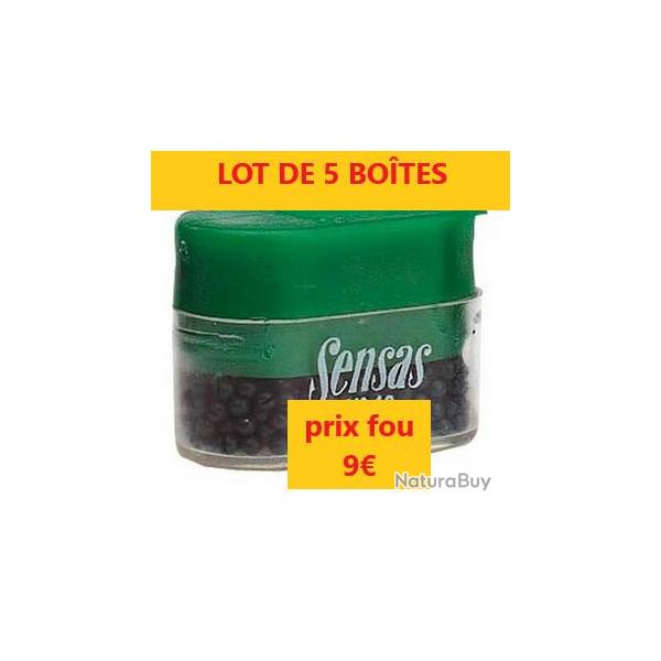 LOT DE 5 BO�TES DE PLOMBS DOUX PEINT SENSAS N� 13  0.01 GR