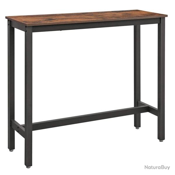 Table de bar table haute fine table de cuisine 120 x 40 x 100 cm table de salle  manger avec cadre