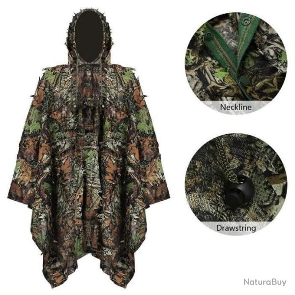 PROMOTION !! PONCHO GHILLIE CAMOUFLAGE FORT 3D - Fort europeenne