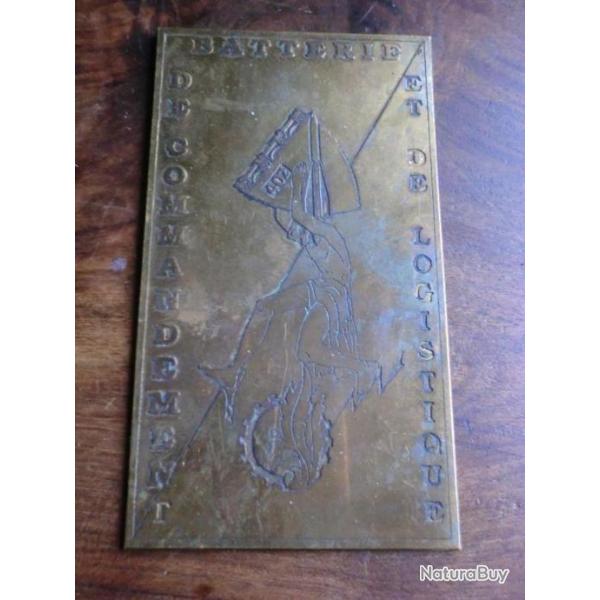 PLAQUE 402 eme batterie de commandement et de  logistique