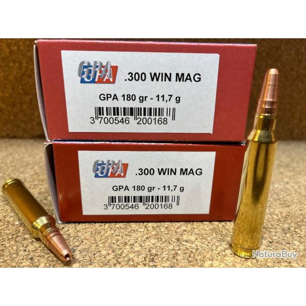 40 Cartouches � percussion centrale Sologne .300 Win Mag � balle GPA- 2 Boites