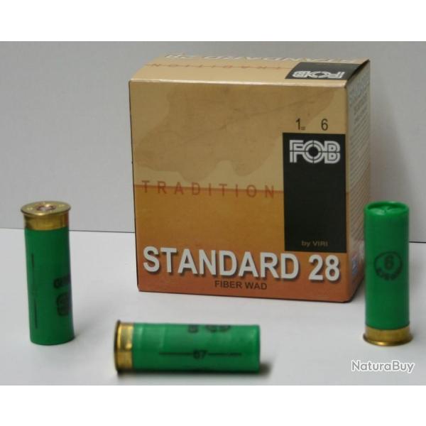 CARTOUCHE FOB STANDARD 28 28GR PLOMBS DE 6 CAL. 16/67 X25