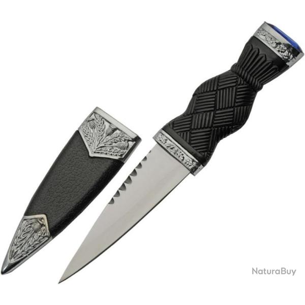 Couteau Dague Scottish Dirk Sheffield Sgian Dubh Acier Inox Manche Abs Etui Abs CN211545BL