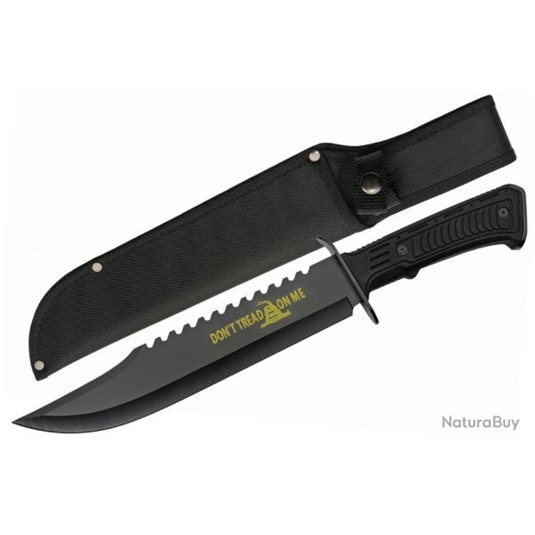 Couteau de Chasseur De Serpents Bowie Tactical Lame Acier 420 Manche Abs Etui Nylon CN211559YB