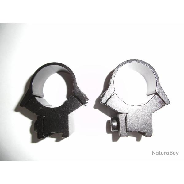 COLLIERS MOYEN MONTAGE FIXE RAIL 11MM DIAM 25.4MM/1"