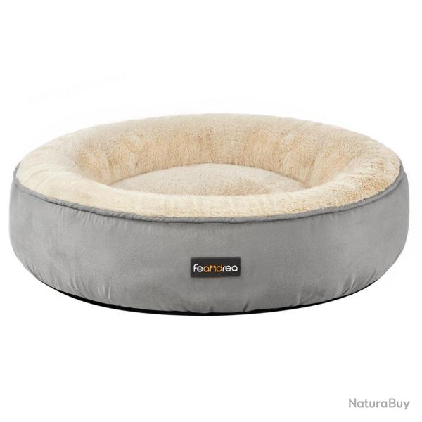Panier pour chien rond lit chat donuts diam�tre 60 cm gris clair 12_0001211
