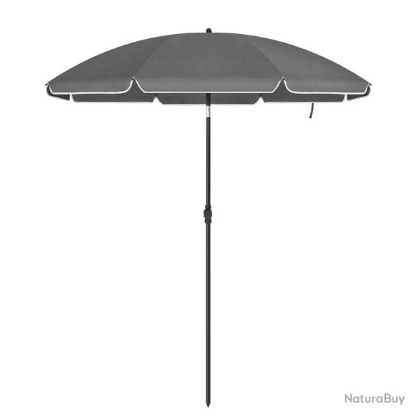 Parasol de jardin diam�tre 2 m ombrelle protection UPF 50+ inclinable portable r�sistant au vent ba