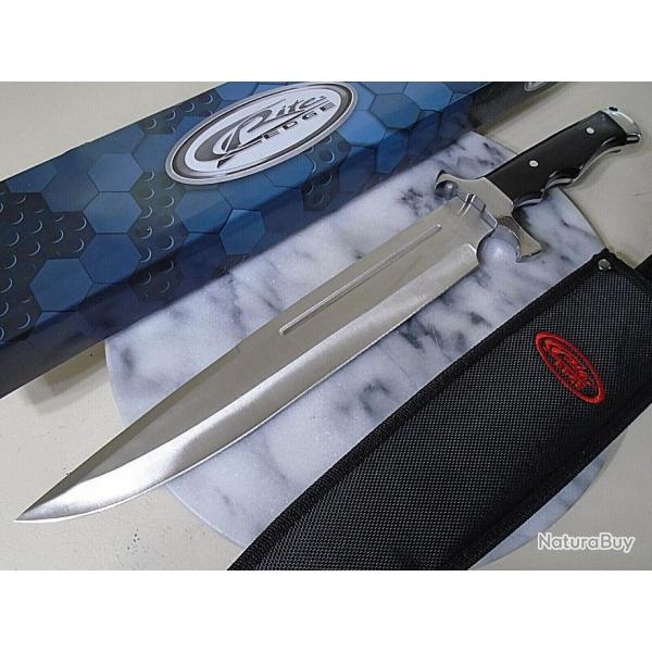 Couteau Toothpick Bowie Lame Acier Inox Manche Bois Etui Nylon CN211554