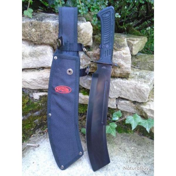 Bowie Machette Mountain Machete Rite Edge Lame Acier Inox Manche ABS Etui Nylon CN211552BK