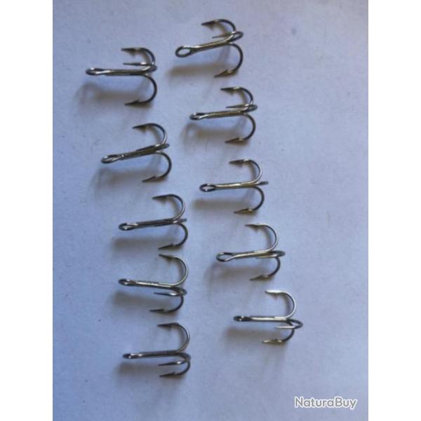 10 hame�on triple n 12  9649 ni nickel� vmc  p�che carnassier