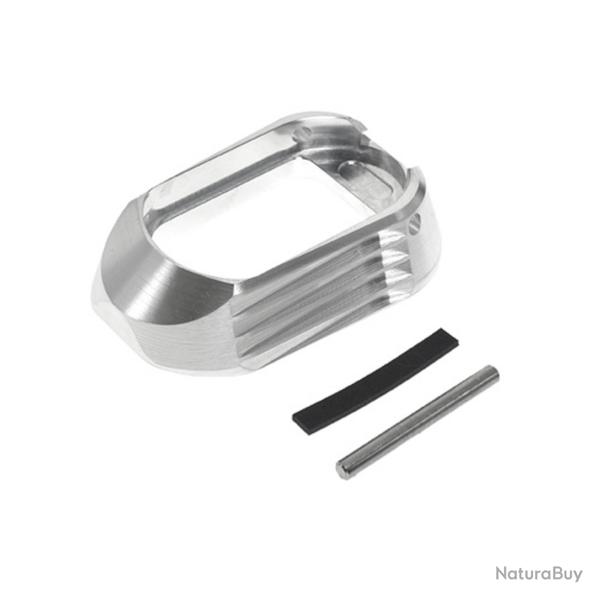 Magwell Match Grade T01 en aluminium pour Hi-Capa Argent