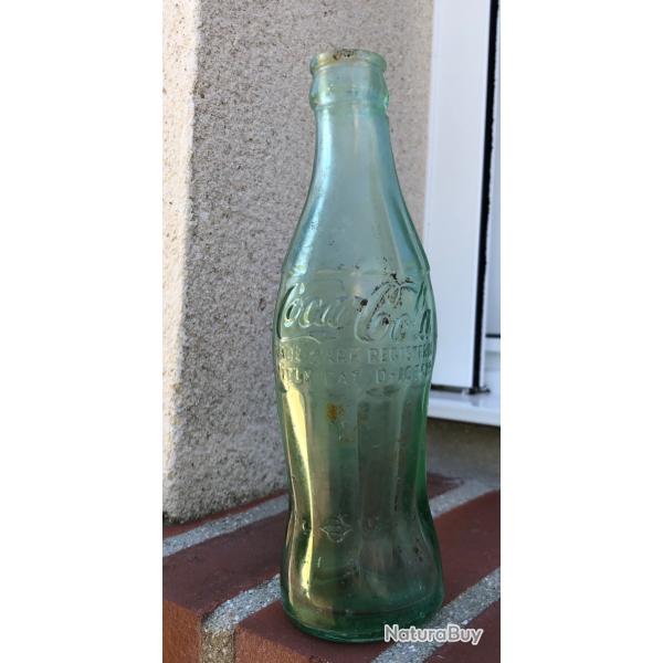 WW2 US BOUTEILLE VIDE AM�RICAINE DE COCA-COLA DAT�E 1945 USA d�form�