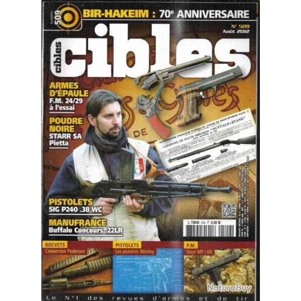 cibles 509 sig p240, buffalo concours de saint-�tienne, fm 24m29 au tir, crkt 2012, pm steyr mp i 69