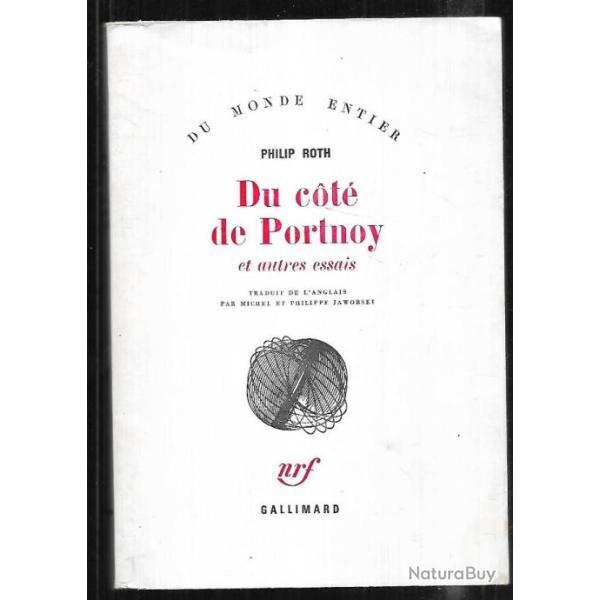du cot de portnoy et autres essais de philip roth