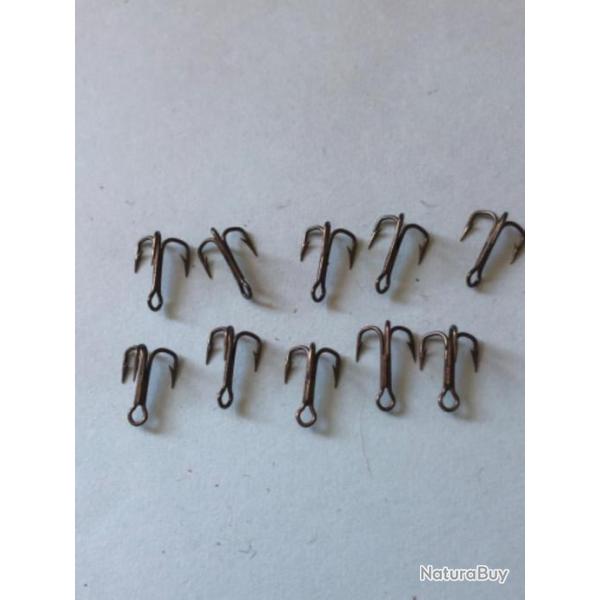 10 hame�on triple n 14 ref 9617 bz bronz�  vmc p�che carnassier