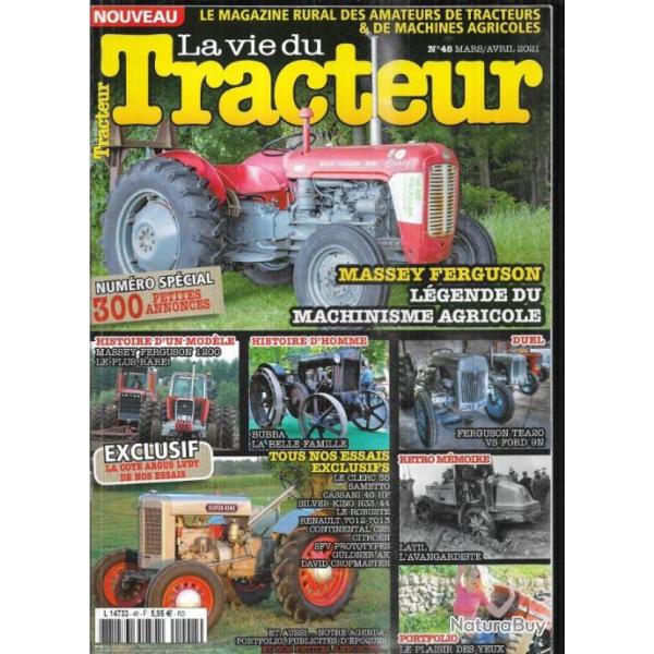 la vie du tracteur 48 , avril 2021, tracteurs renault, david brown, massey ferguson, bubba arbos