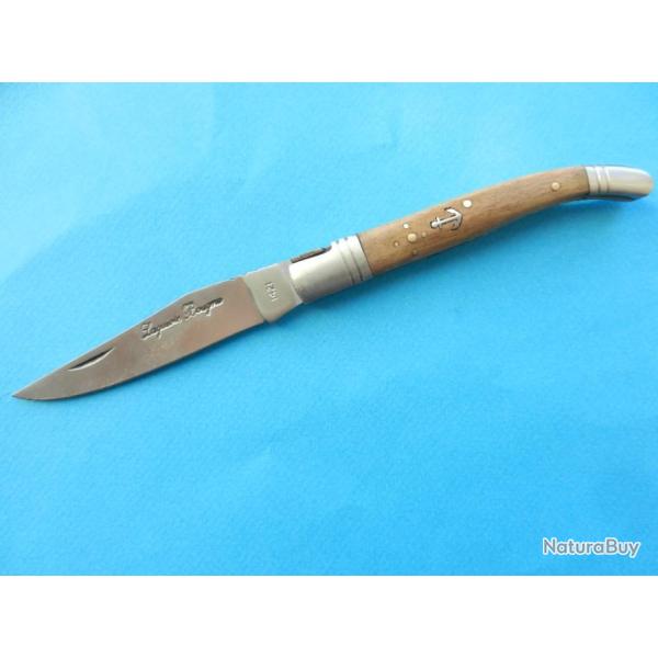 Couteau de poche canif avec ancre de marine plaquette bois