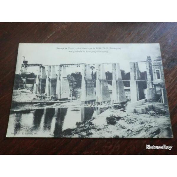 CP  DPT  24  BARRAGE ET USINE DE TUILLIERES