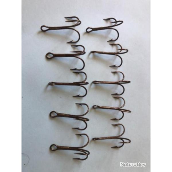 40 hameon triple n 2/0 ref 3551 mustad  idem 9617 bz bronz  vmc pche carnassier