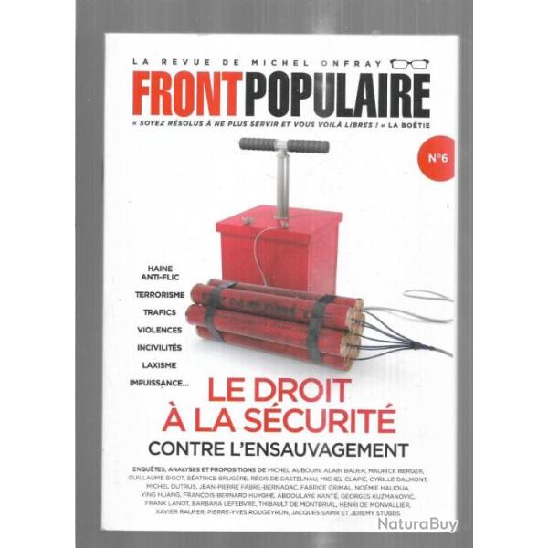 revue front populaire 6  de michel onfray le droit � la s�curit�