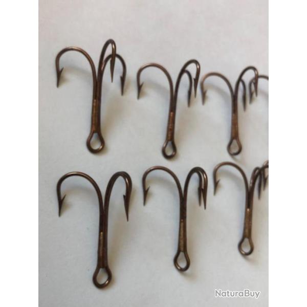 10 hame�on triple n 3/0 ref 9617 bz bronz�  vmc p�che carnassier