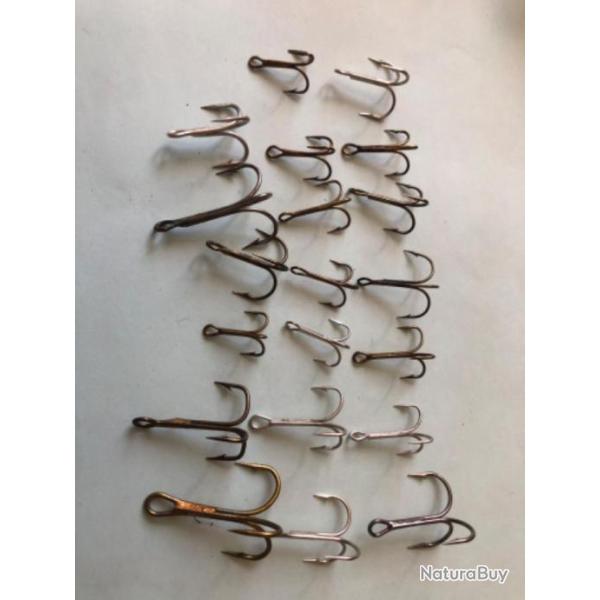 20 hame�on triple n 6 � 3/0 lot ref 9617 bz bronz� p�che carnassier