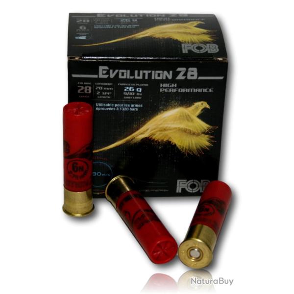 CARTOUCHE FOB EVOLUTION 28 BOURRE JUPE CAL. 28 70 X25