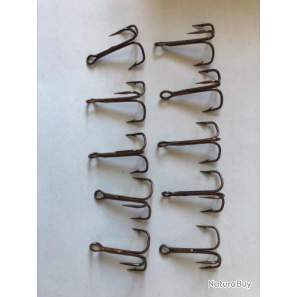 10 hame�on triple n 1/0 ref 552 mustad  p�che carnassier