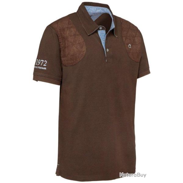 Polo � manches courtes Hubert marron Club Interchasse