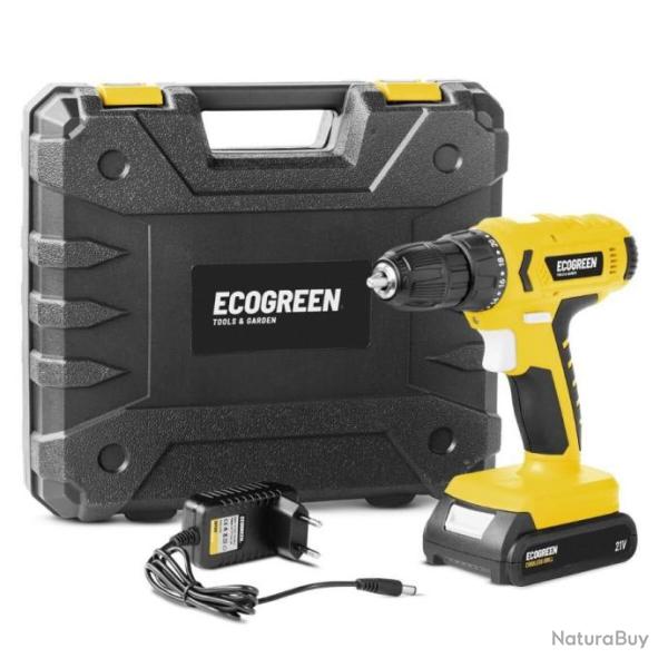 Perceuse Visseuse Sans Fil Batterie:1,3Ah au Lithium 21V et 1500RPM Mod�le: DR21V