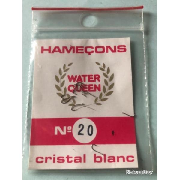 10 Hame�on n 20 palette cristal blanc forg� ref A060  droit tige longue p�che coup water queen