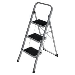 &Eacute;chelle domestique &agrave; 3 marche pliable largeur de marche 20 cm antid&eacute;rapant avec barre d'appui charg