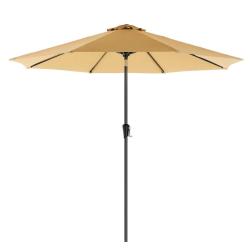 Parasol de jardin diam&egrave;tre 3 m ombrelle protection UPF 50+ toile polyester octogonale inclinable ma