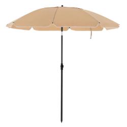 Parasol de jardin diam&egrave;tre 2 m ombrelle protection UPF 50+ inclinable portable r&eacute;sistant au vent ba