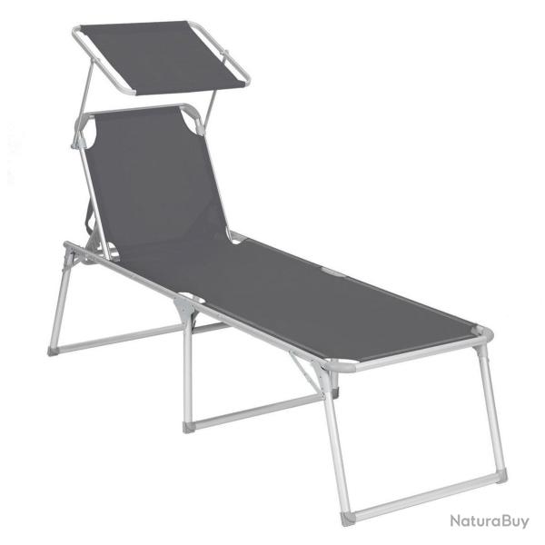 Chaise longue bain de soleil transat de relaxation grand mod�le 65 x 200 x 48 cm charge 150 kg avec