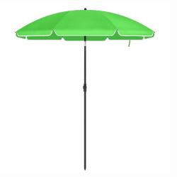 Parasol de jardin diam&egrave;tre 2 m ombrelle protection UPF 50+ inclinable portable r&eacute;sistant au vent ba