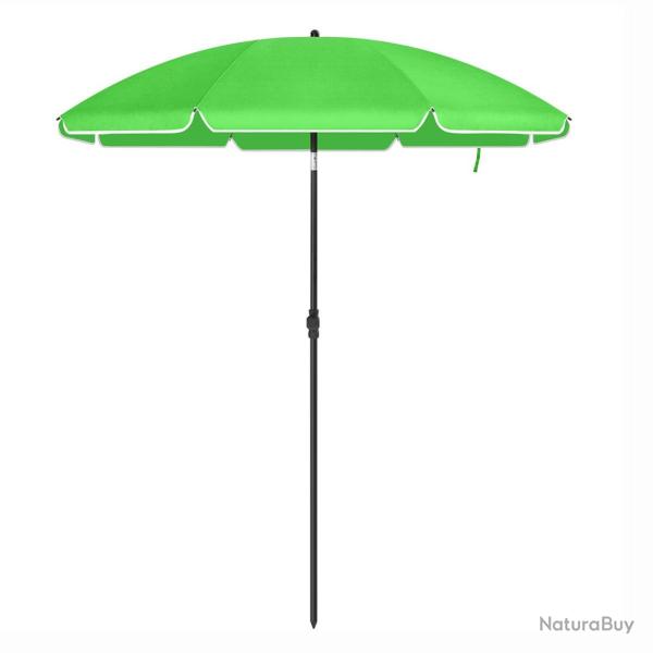 Parasol de jardin diam�tre 2 m ombrelle protection UPF 50+ inclinable portable r�sistant au vent ba