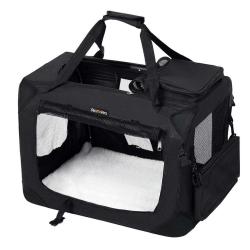 Sac de transport pour chien animal domestique taille M 50 x 35 x 35 cm noir 12_0003680