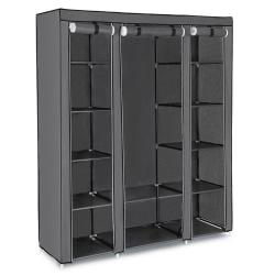 Armoire de rangement XXL penderie dressing en tissu non-tiss&eacute; 175 x 150 x 45 cm gris 12_0002301