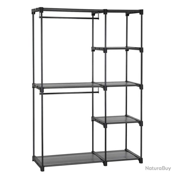 Armoire autoportante penderie pliable avec barre de suspension porte-v�tements organiseur de stocka