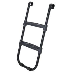 &Eacute;chelle de trampoline antid&eacute;rapante hauteur 90 cm avec cadre m&eacute;tallique et larges marches noir 12_0