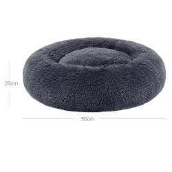 Panier pour chien lit pour chat doux 50 cm gris fonc&eacute; 12_0001225