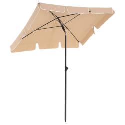 Parasol de balcon rectangulaire 1,8 x 1,25 m protection UPF 50+ ombrelle toile avec rev&ecirc;tement en P